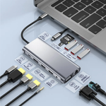 Adaptateur USB-C 11 en 1 HDTV 4K pour PC, MacBook et Tablette...