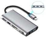 Adaptateur USB-C 11 en 1 HDTV 4K pour PC, MacBook et Tablette...